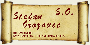 Stefan Orozović vizit kartica